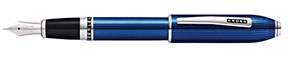 Pluma Cross Peerless Laca Azul Cuarzo Translúcido-Platino