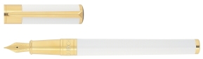Pluma S.T. Dupont D-Initial White & Golden