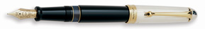 Pluma Aurora 88 Plata/Negra Big 803