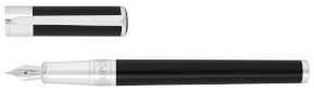 Pluma S. T. Dupont D-Initial Negro-Cromo