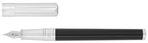 Pluma S. T. Dupont D-Initial Duo Tone Negro-Cromo
