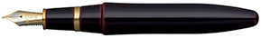 Pluma platinum Izumo Tamenuri Negro-Rojo